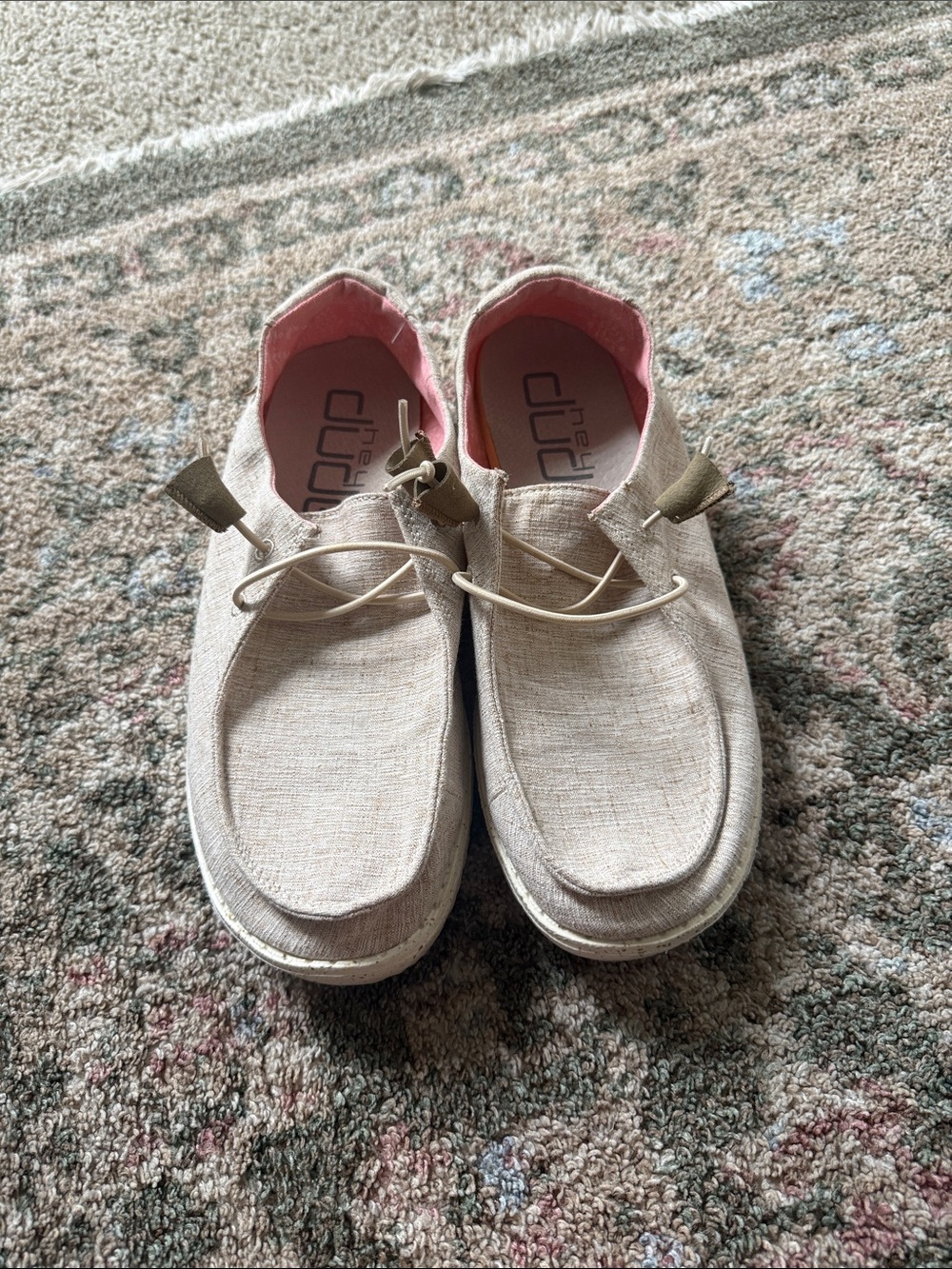 Hey Dude Lightweight Wendy slip on in chambray white nut size 7